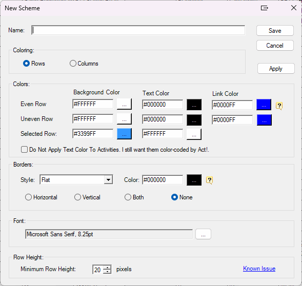 ColorCoded List View